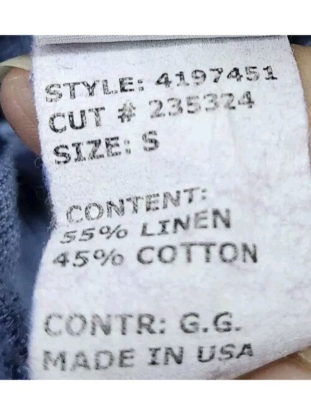 Cut Loose Linen Blend Blouse Peplum Coastal Blue Small - Picture 3 of 7